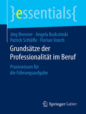 cover image of Grundsätze der Professionalität im Beruf